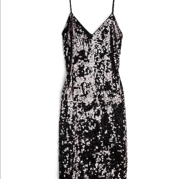 Express Black Sequin Dress Size Small NWT - Picture 4 of 5